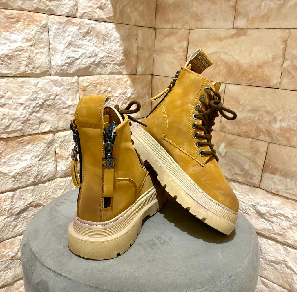 Boot daim  double fermeture