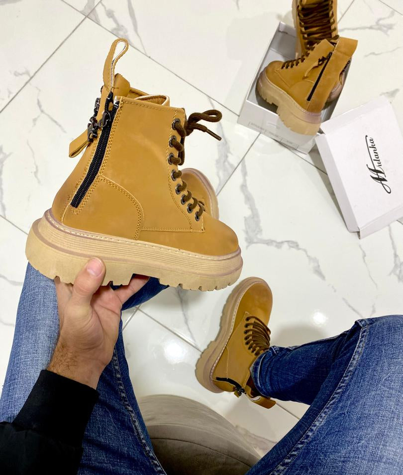 Boot daim  double fermeture